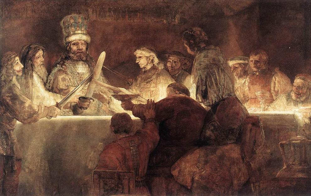 Rembrandt The Conspiration of the Bataves